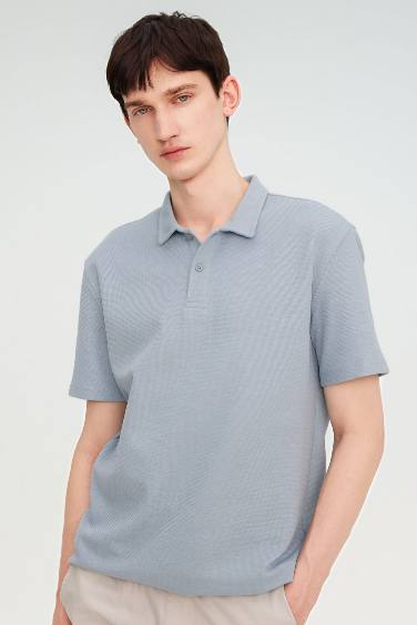 New Regular Fit Basic Düz Kısa Kollu Polo Tişört