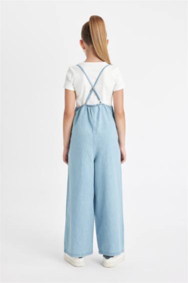 جمبسوت جينز بناتي بدون ردن بحمالات