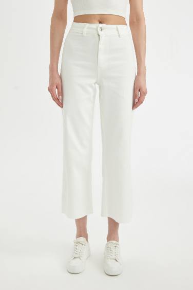 Culotte Fit Cut Tip Jean Trousers