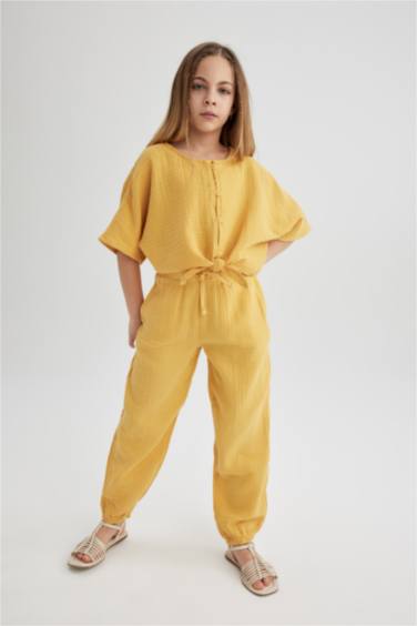 Брюки из хлопка для девочек