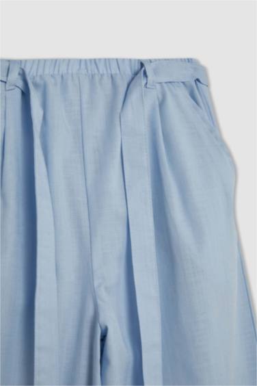 Girl Wide Leg Cotton Trousers
