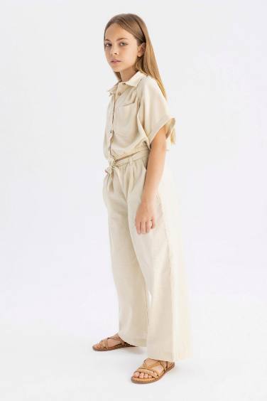 Брюки Wide Leg широкие из хлопка для девочек