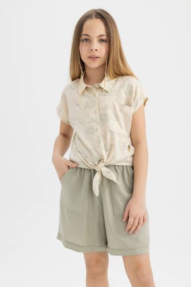 Short en Viscose pour Fille