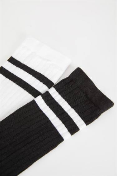 Длинные носки из хлопка для девочек, 2 пары, Школьная коллекция