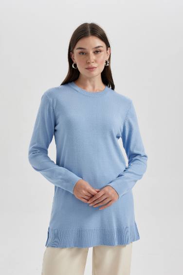 Regular Fit Crew Neck Tunic