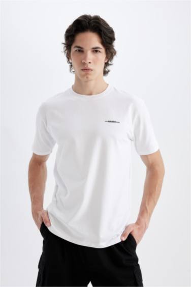 Regular Fit Crew Neck Printed Short Sleeve T-Shirt