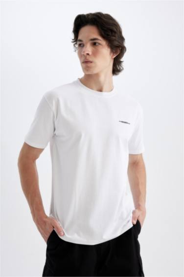 Regular Fit Crew Neck Printed Short Sleeve T-Shirt