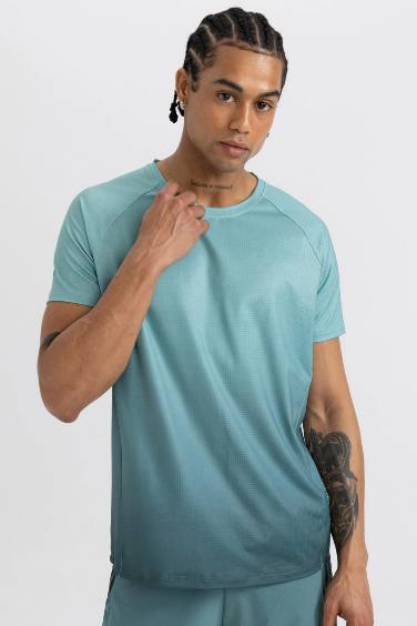 DeFactoFit Standard Fit Patterned Heavy Fabric T-Shirt