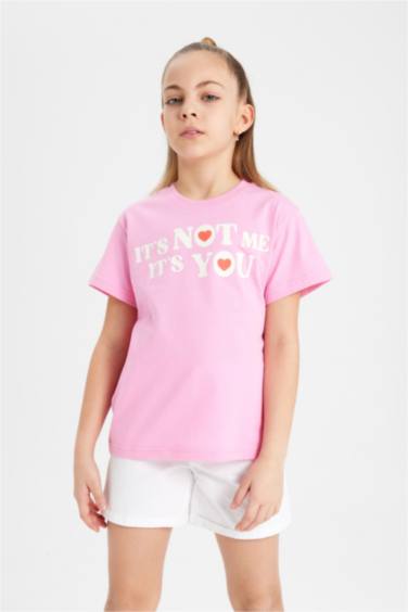 Girl Printed Short Sleeve T-Shirt