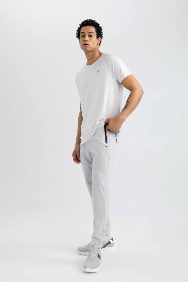 DeFactoFit Standard Fit Crew Neck Sports Heavy Fabric T-Shirt