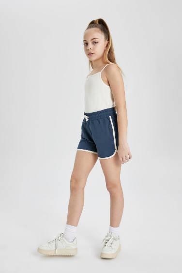 Short en Tissu Sweat Fin pour Fille