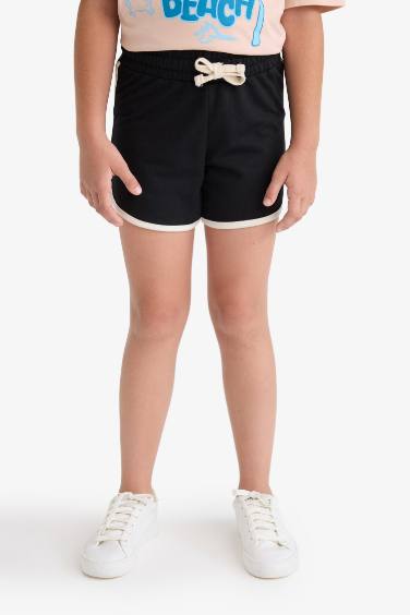 Girl Elastic Waist Basic Shorts