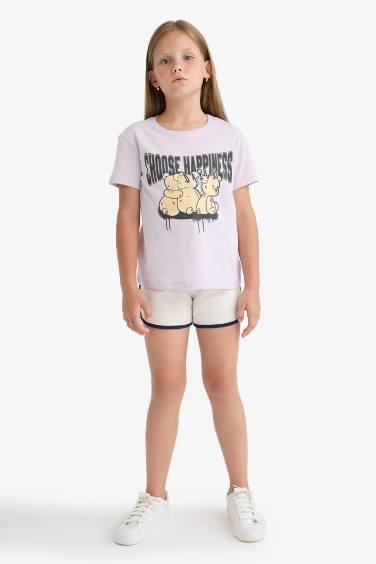 Girl Elastic Waist Basic Shorts