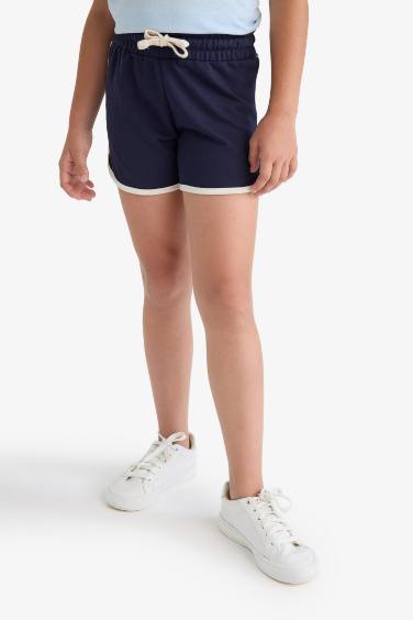 Girl Elastic Waist Basic Shorts