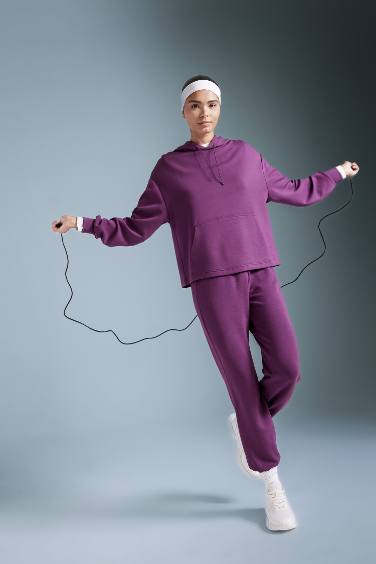 DeFactoFit Oversize Fit Modal Sports Sweatshirt