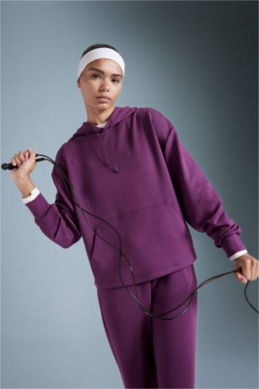 DeFactoFit Oversize Fit Modal Sports Sweatshirt