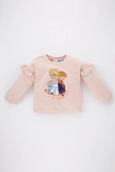 Regular Fit Frozen Licensed Crew Neck Sweatshirt