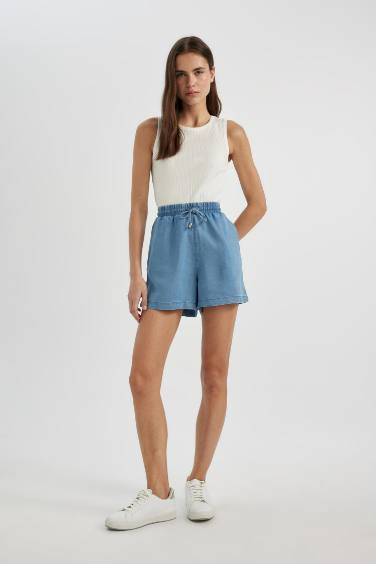 High Waist Jean Shorts