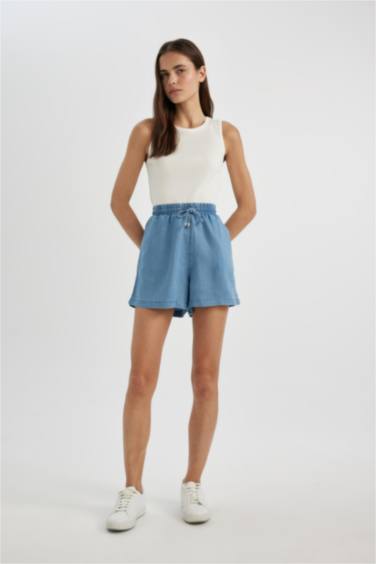 High Waist Jean Shorts