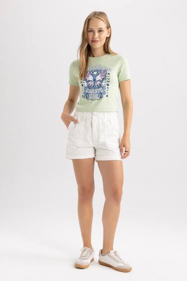 Slim Fit Printed Ribana Short Sleeve T-Shirt