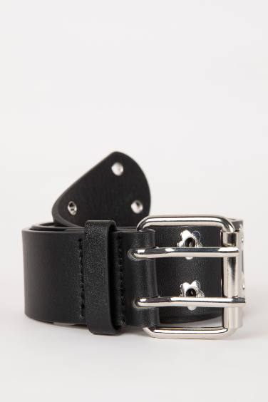 Woman Faux Leather Classic Belt