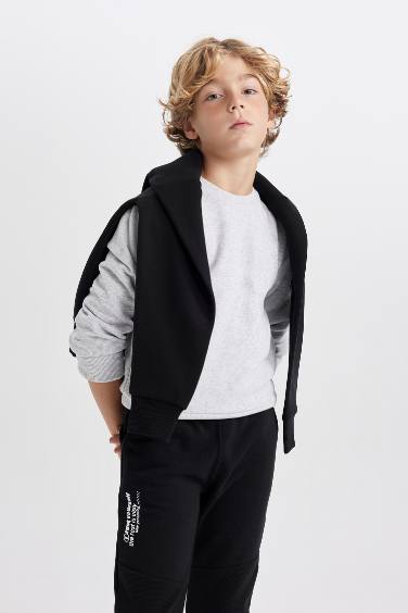 Boy Crew Neck Selanik Fabric Basic Sweatshirt