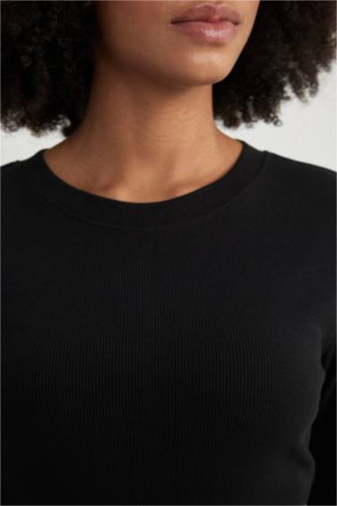 Bodycon Crew Neck Ribbed Camisole Midi Dress