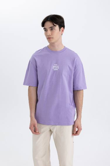 Comfort Regular Fit Crew Neck Back Printed T-Shirt