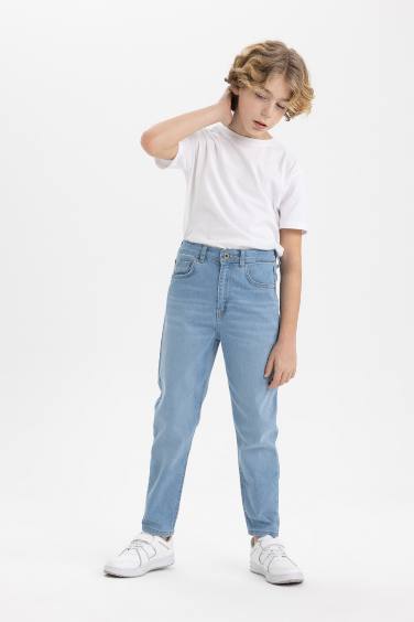 Boy Balloon Fit Straight Leg Jeans