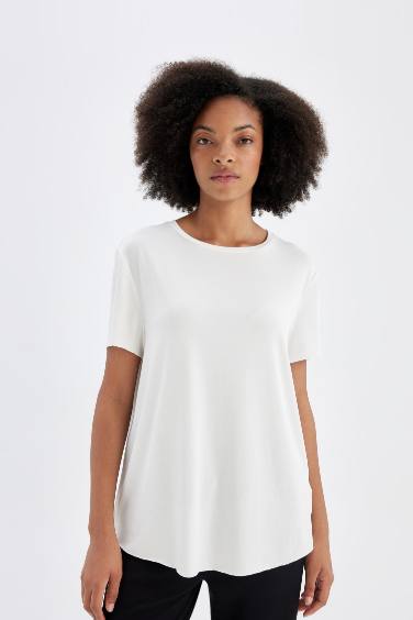 T-shirt de sport oversize en modal à col rond et manches courtes de DeFactoFit