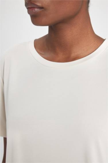 Oversize Fit Modal Crew Neck Sports T-Shirt