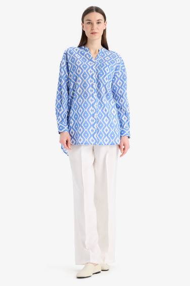 Relax Fit Printed Long Sleeve Tunic