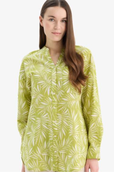 Relax Fit Printed Long Sleeve Tunic