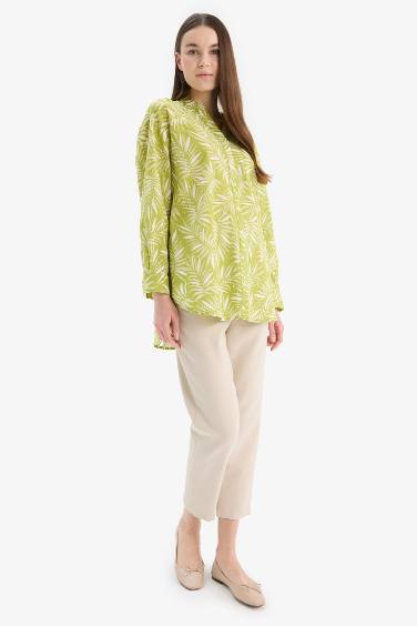Relax Fit Printed Long Sleeve Tunic