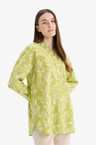 Relax Fit Printed Long Sleeve Tunic