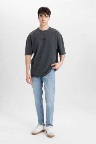 Oversize Fit Crew Neck Printed T-Shirt