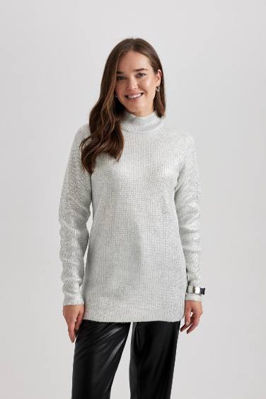 تونيك تريكو قصة عادية برقبة عالية