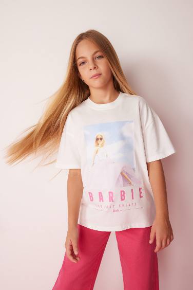 Girl Barbie Oversize Fit Short Sleeve T-Shirt