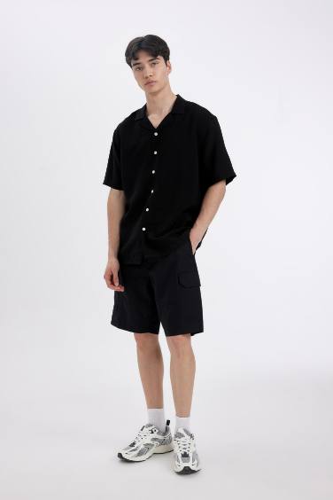 Relax Fit Parachute Bermuda Shorts