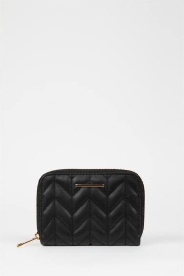 Kadın Kapitone Suni Deri Nakış Cüzdan