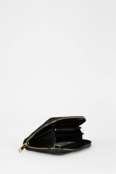 Kadın Kapitone Suni Deri Nakış Cüzdan