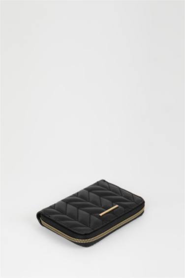 Kadın Kapitone Suni Deri Nakış Cüzdan