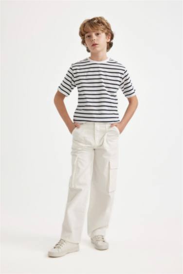 Boy Cargo Fit Straight Leg Jeans