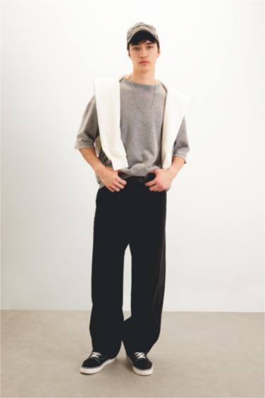 بنطرون جينز باجي برجل واسع