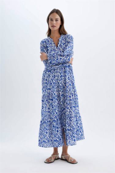 فستان بحر طويل قصة عادية من Fall In Love