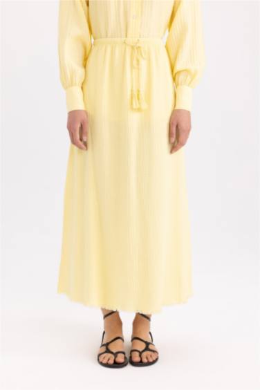 تنورة ماكسي موسلين قصة A