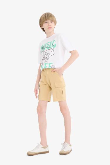 Boy Regular Fit Sweatshirt Fabric Shorts