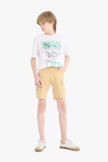 Boy Regular Fit Sweatshirt Fabric Shorts
