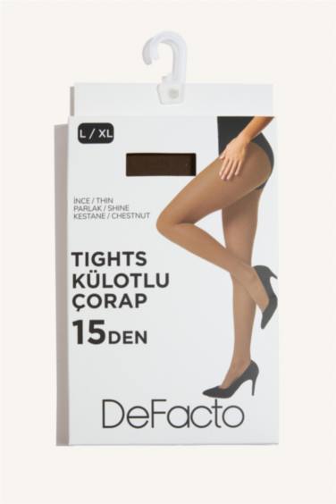 Kadın Kestane 15 Denye Külotlu Çorap
