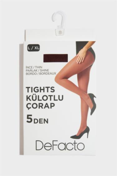 Chaussettes collants Bordeaux pour femme - 5 deniers